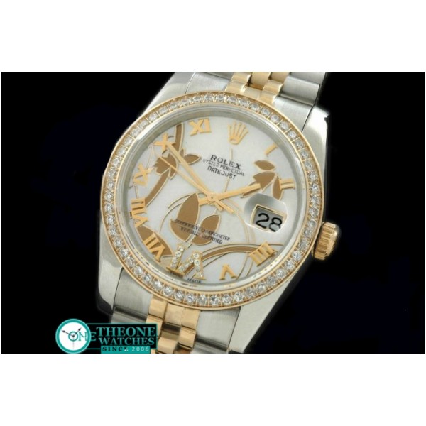 Rolex - 2011 Flora Jubilee/Diam SS/YG P-White Swiss Eta 2836-2