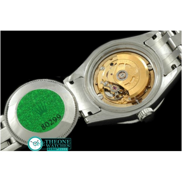 Rolex -2011 Flora 12-Diam SS M-Green Swiss Eta 2671-2