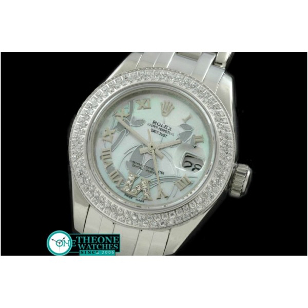 Rolex - 2011 Flora 2Diam SS P-White Swiss Eta 2671-2