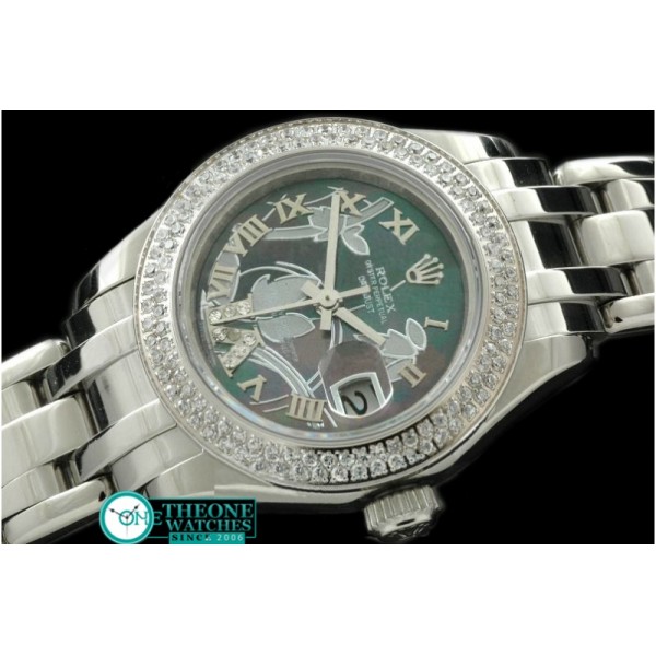 Rolex - 2011 Flora 2Diam SS M-Greem Swiss Eta 2671-2