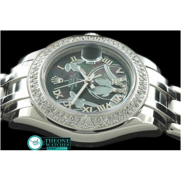 Rolex - 2011 Flora 2Diam SS M-Greem Swiss Eta 2671-2