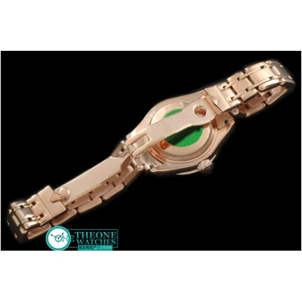 Rolex - 2011 Flora 12-Diam RG M-Green Swiss Eta 2671-2