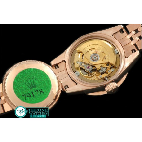 Rolex - 2011 Flora Jubilee/Diam RG M-Green Swiss Eta