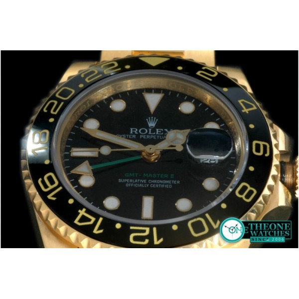 Rolex - YG/YG 2008 GMT Black Swiss 2836
