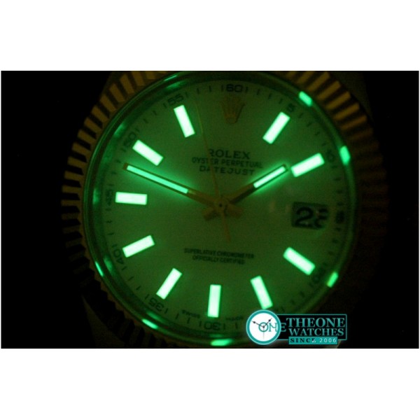 Rolex - SS/YG Oyster Fluted P-White Sticks Asian Eta 2836-2