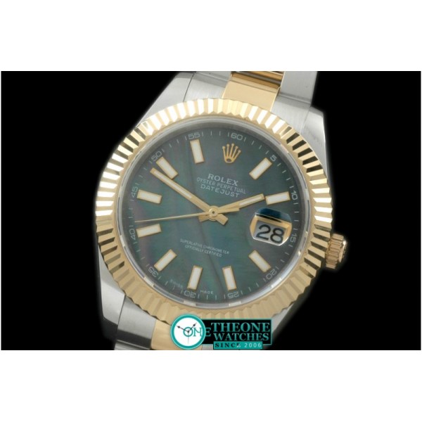 Rolex - SS/YG Oyster Fluted M-Black Sticks Asian Eta 2836-2