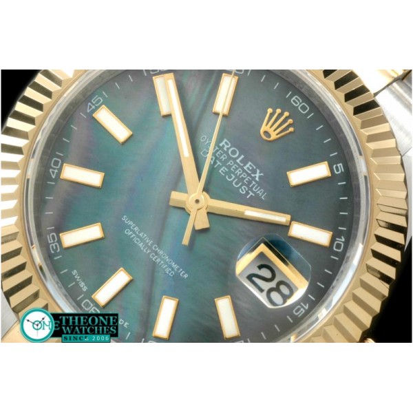 Rolex - SS/YG Oyster Fluted M-Black Sticks Asian Eta 2836-2