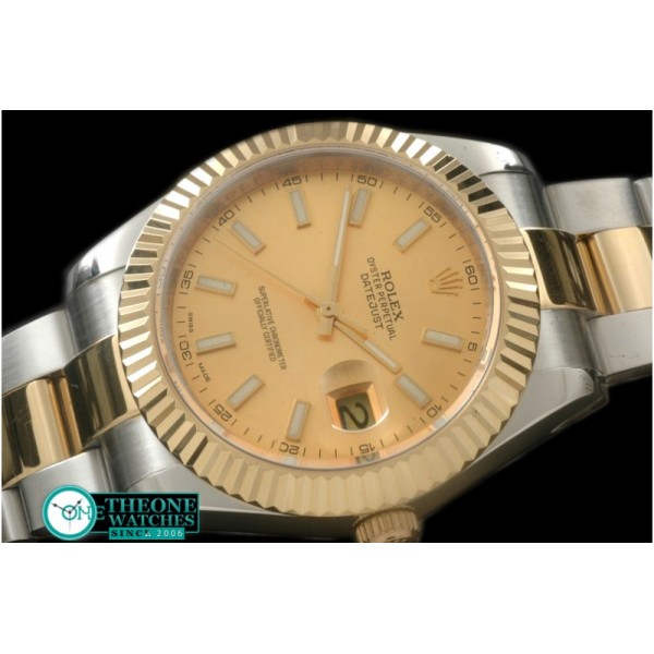Rolex - SS/YG Oyster Fluted Gold Sticks Asian Eta 2836-2