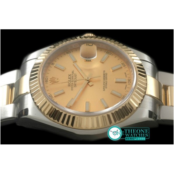 Rolex - SS/YG Oyster Fluted Gold Sticks Asian Eta 2836-2