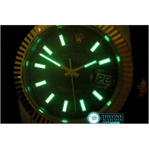 Rolex - SS/YG Oyster Fluted Grey Sticks Asian Eta 2836-2