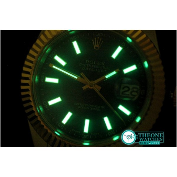 Rolex - SS/YG Oyster Fluted Blue Sticks Asian Eta 2836-2