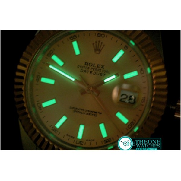 Rolex - SS/RG Oyster Fluted Gold Sticks Asian Eta 2836-2
