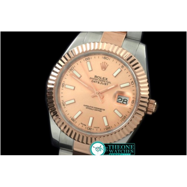 Rolex - SS/RG Oyster Fluted Gold Sticks Asian Eta 2836-2
