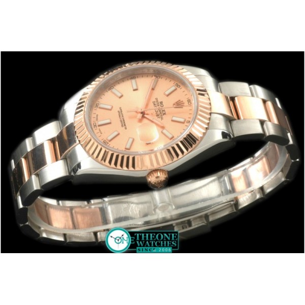 Rolex - SS/RG Oyster Fluted Gold Sticks Asian Eta 2836-2