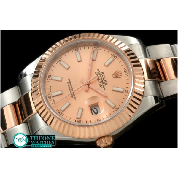 Rolex - SS/RG Oyster Fluted Gold Sticks Asian Eta 2836-2