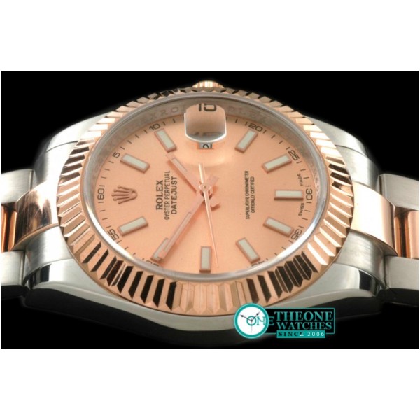 Rolex - SS/RG Oyster Fluted Gold Sticks Asian Eta 2836-2