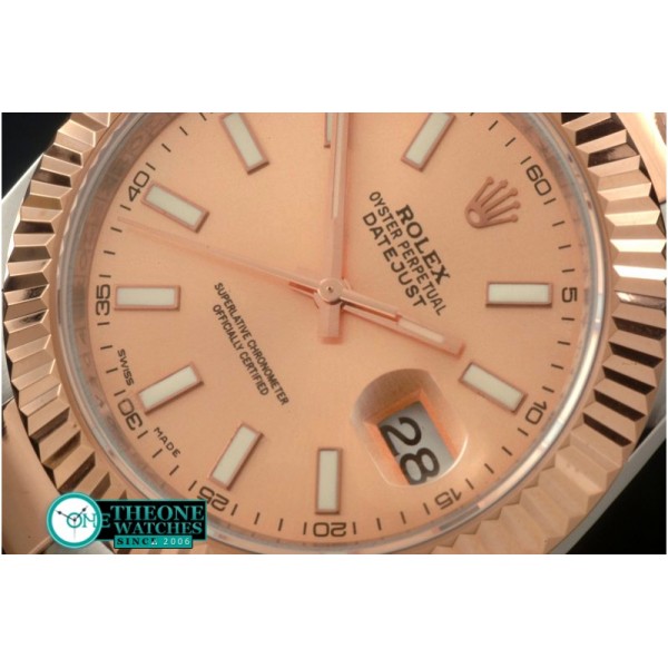 Rolex - SS/RG Oyster Fluted Gold Sticks Asian Eta 2836-2