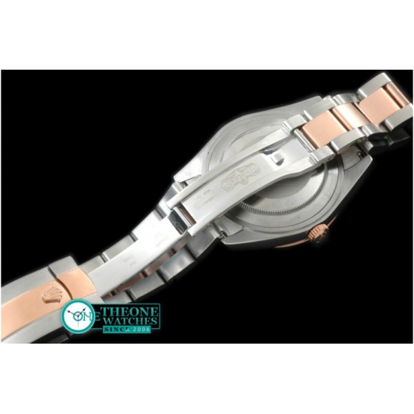 Rolex - SS/RG Oyster Fluted Black Num Asian Eta 2836-2