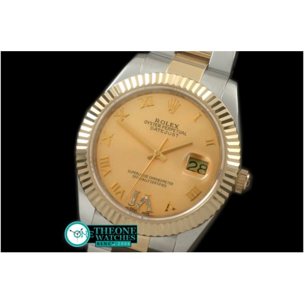 Rolex - SS/YG Oyster Fluted Gold Roman Asian Eta 2836-2