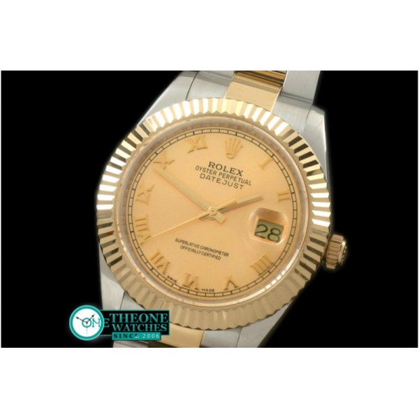 Rolex - SS/YG Oyster Fluted Gold Roman Asian Eta 2836-2