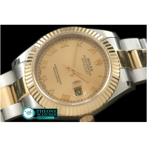 Rolex - SS/YG Oyster Fluted Gold Roman Asian Eta 2836-2