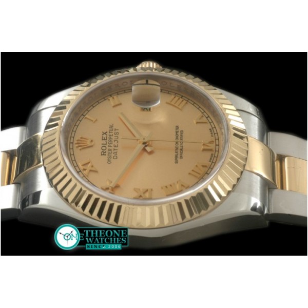 Rolex - SS/YG Oyster Fluted Gold Roman Asian Eta 2836-2