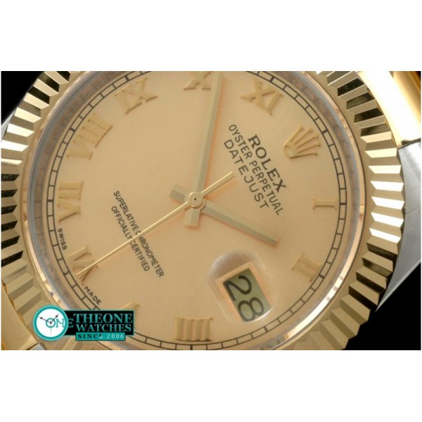 Rolex - SS/YG Oyster Fluted Gold Roman Asian Eta 2836-2