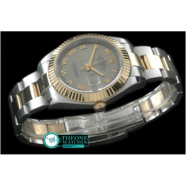 Rolex - SS/YG Oyster Fluted Grey Roman Asian Eta 2836-2
