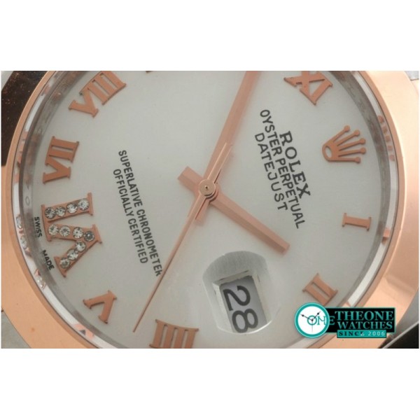 Rolex - SS/RG Oyster White Roman Asian Eta 2836-2