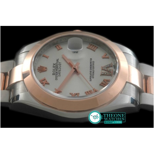 Rolex - SS/RG Oyster White Roman Asian Eta 2836-2