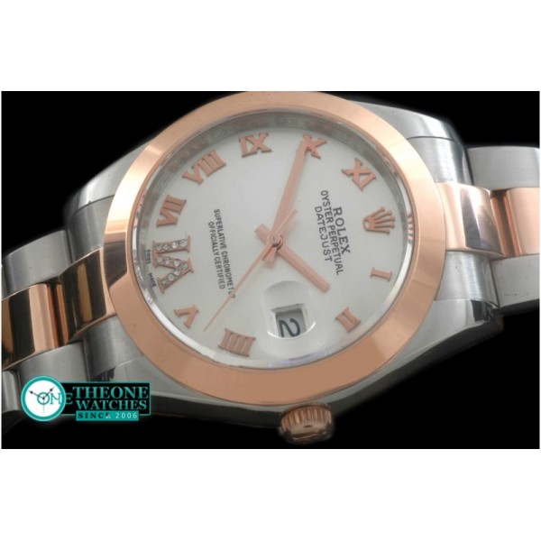 Rolex - SS/RG Oyster White Roman Asian Eta 2836-2
