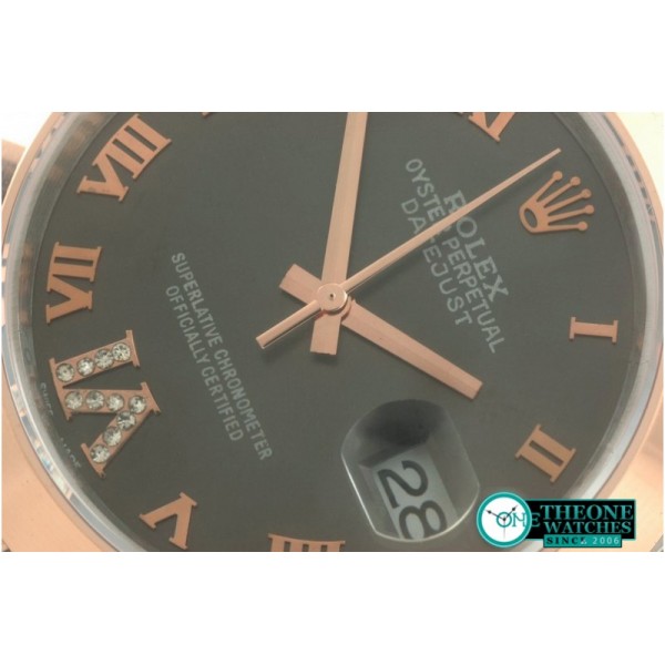 Rolex - SS/RG Oyster Grey Roman Asian Eta 2836-2