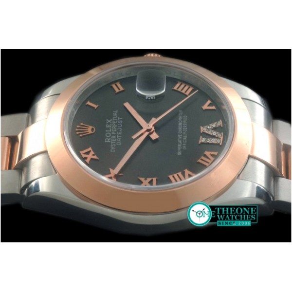 Rolex - SS/RG Oyster Grey Roman Asian Eta 2836-2