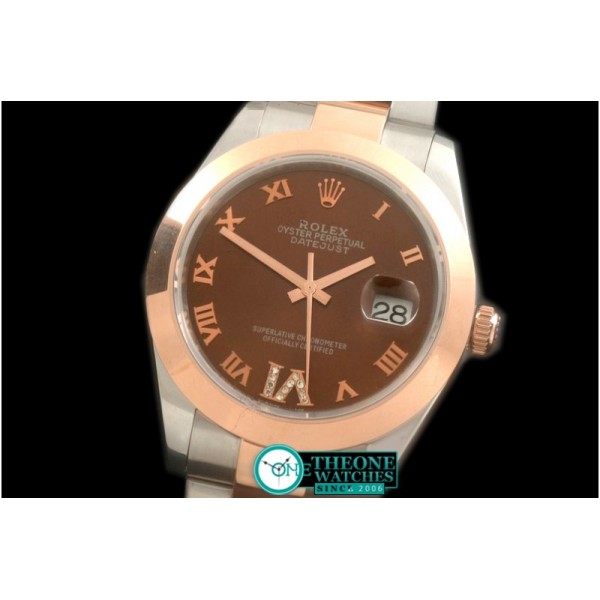 Rolex - SS/RG Oyster Brown Roman Asian Eta 2836-2