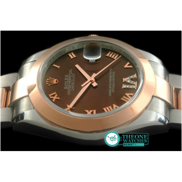 Rolex - SS/RG Oyster Brown Roman Asian Eta 2836-2