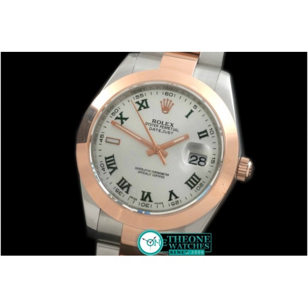Rolex - SS/RG Oyster White Roman Asian Eta 2836-2