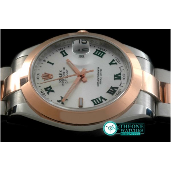 Rolex - SS/RG Oyster White Roman Asian Eta 2836-2