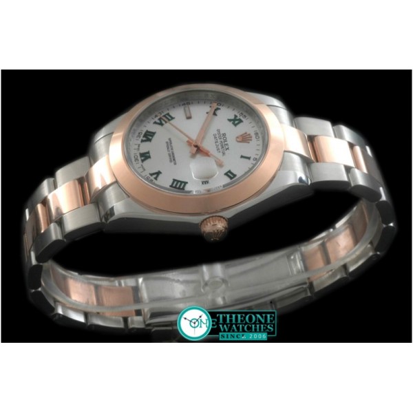 Rolex - SS/RG Oyster White Roman Asian Eta 2836-2