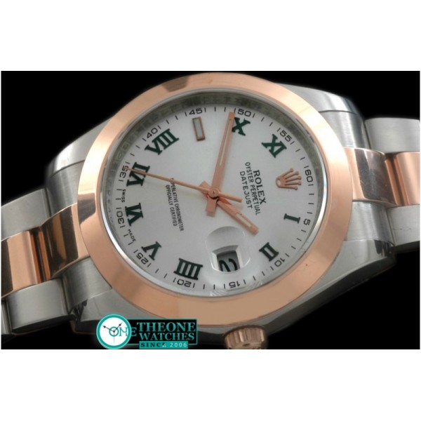 Rolex - SS/RG Oyster White Roman Asian Eta 2836-2