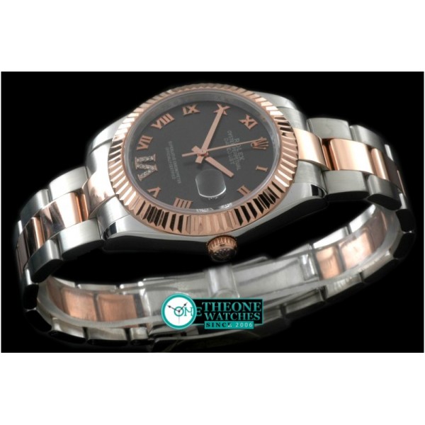 Rolex - SS/RG Oyster Fluted Grey Roman Asian Eta 2836-2