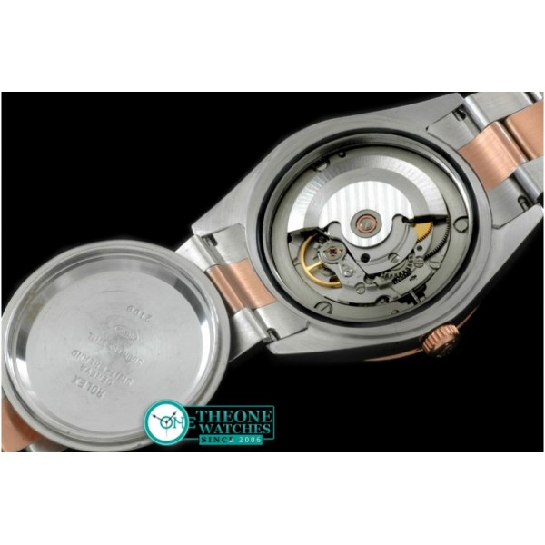 Rolex - SS/RG Oyster Fluted Brown Roman Asian Eta 2836-2