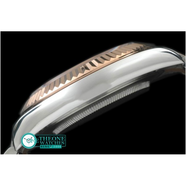 Rolex - SS/RG Oyster Fluted Brown Roman Asian Eta 2836-2