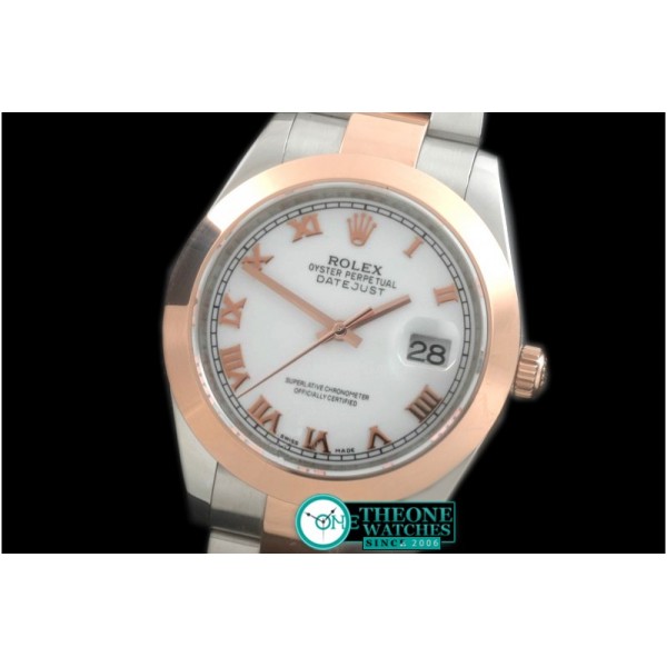 Rolex - SS/RG Oyster P-White Roman Asian Eta 2836-2