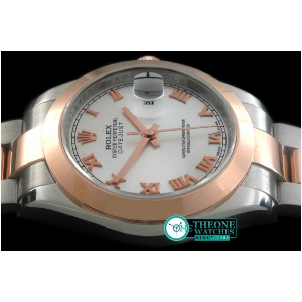 Rolex - SS/RG Oyster White Roman Asian Eta 2836-2