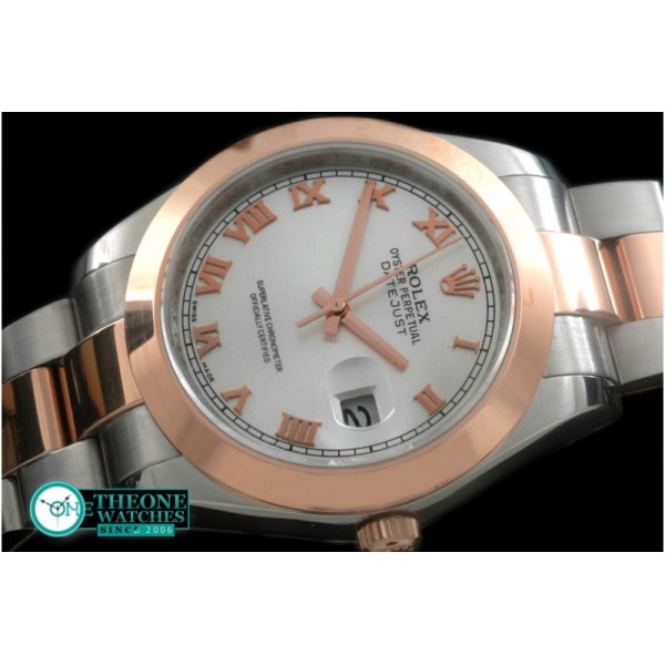 Rolex - SS/RG Oyster White Roman Asian Eta 2836-2