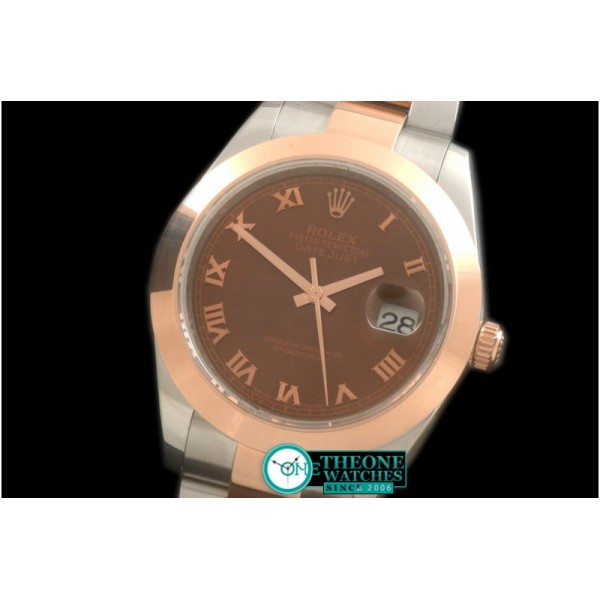 Rolex - SS/RG Oyster Brown Roman Asian Eta 2836-2