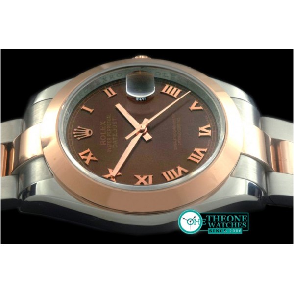 Rolex - SS/RG Oyster Brown Roman Asian Eta 2836-2