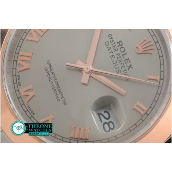 Rolex - SS/RG Oyster Grey Roman Asian Eta 2836-2