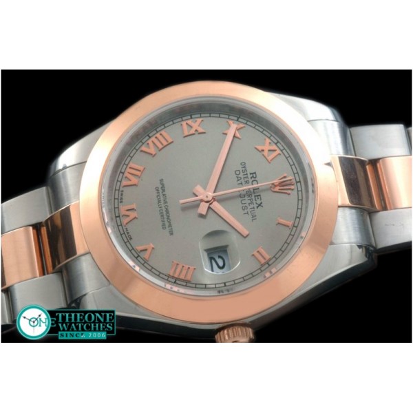 Rolex - SS/RG Oyster Grey Roman Asian Eta 2836-2