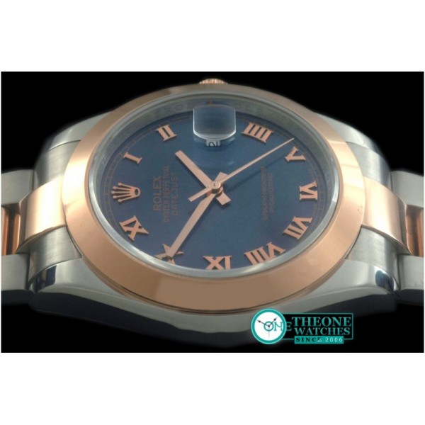 Rolex - SS/RG Oyster Blue Roman Asian Eta 2836-2